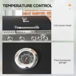 Outsunny 4-Burner Propane Gas Grill with Side Burner