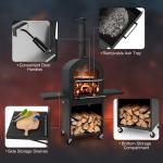 Outdoor Pizza Oven with Cover and Thermometer