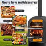 Outdoor Pizza Oven with Cover and Thermometer