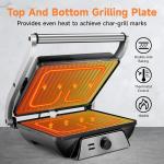 3-in-1 Electric Panini Grill with Non-Stick Plates