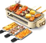 1500W Non-Stick 2-in-1 Electric Indoor Grill