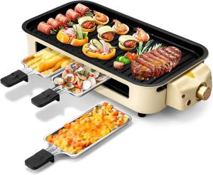 1500W Non-Stick 2-in-1 Electric Indoor Grill