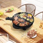Electric Indoor Outdoor Grill with Non-Stick Plate