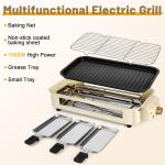 1500W Non-Stick 2-in-1 Electric Indoor Grill
