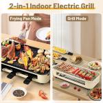 1500W Non-Stick 2-in-1 Electric Indoor Grill