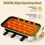 1500W Non-Stick 2-in-1 Electric Indoor Grill