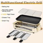 1500W Non-Stick 2-in-1 Electric Indoor Grill