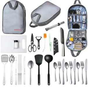 Portable Camping Cooking Utensils Set for Grilling
