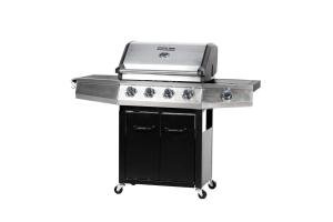Master Cook 4-Burner Propane Gas Grill, Black