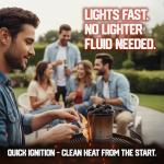 Del Bravo Charcoal Briquettes - Natural, Easy Lighting Fuel