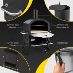 Wood Fired Outdoor Pizza Oven with Grill