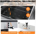 Gas Charcoal Grill Combo with Side Burner