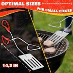 2-in-1 Long Grill Tongs and Spatula Set