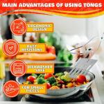 2-in-1 Long Grill Tongs and Spatula Set