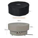 32.5-inch Round Propane Fire Pit Table