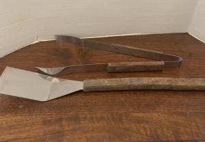 Stainless Steel Grilling Spatula and Tongs Set