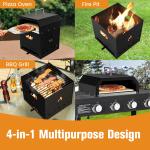 4-in-1 Outdoor Pizza Oven and Grill Combo