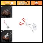 2-in-1 Chrome Grill Turner and Tongs Set