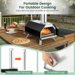 Portable Outdoor 12" Pizza Grill Oven with Legs
