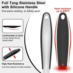 POTWIY BBQ Grill Tools Set with Spatula and Tongs