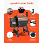 8-in-1 Pellet Grill Smoker with LCD Screen