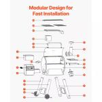 8-in-1 Pellet Grill Smoker with LCD Screen