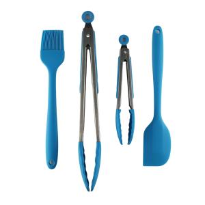 Silicone Basting Brush and Tongs BBQ Set