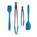 Silicone Basting Brush and Tongs BBQ Set