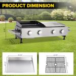CIG Garden 2-Burner Propane Grill and Plancha Combo