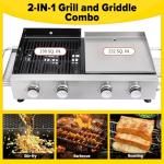 CIG Garden 2-Burner Propane Grill and Plancha Combo