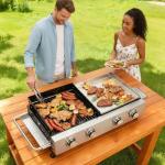 CIG Garden 2-Burner Propane Grill and Plancha Combo