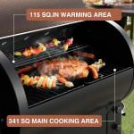 Portable Wood Pellet Smoker Grill with Auto Temp Control