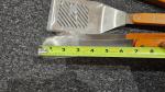 3-Piece BBQ Tool Set with Wooden Handles