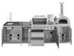 4-Burner Outdoor Gas Grill with Pizza Oven