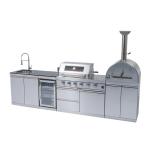 4-Burner Outdoor Gas Grill with Pizza Oven