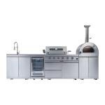 4-Burner Outdoor Gas Grill with Pizza Oven