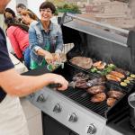 Lyromix 4-Burner Propane Gas Grill with Side Burner