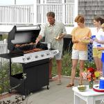 Lyromix 4-Burner Propane Gas Grill with Side Burner
