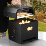 COSTWAY 4-in-1 Outdoor Pizza Oven with Stone