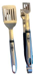 Stainless Steel BBQ Tool Set with Spatula and Tongs