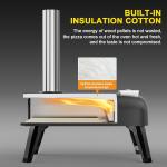 12" Outdoor Wood-Fired Pizza Oven for Grilling