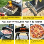 12" Outdoor Wood-Fired Pizza Oven for Grilling