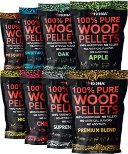 Kona 8-Pack Wood Pellets for Outdoor Grilling