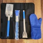 4-Piece BBQ Grilling Tool Set with Carry Bag
