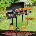 Pellet Grill Smoker with Charcoal Offset Feature