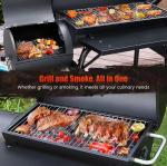 Pellet Grill Smoker with Charcoal Offset Feature