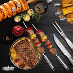 19-Piece Stainless Steel BBQ Utensil Tool Set