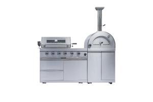 72,000 BTU 4-Burner Gas Grill with Pizza Oven