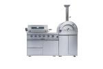 72,000 BTU 4-Burner Gas Grill with Pizza Oven