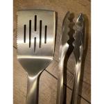 Stainless Steel BBQ Spatula and Tongs Set